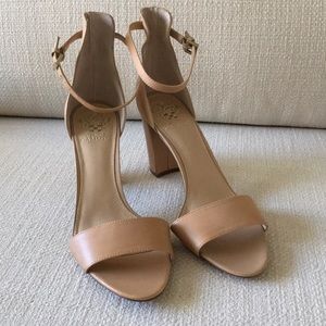 Vince Camuto Nude Block Heels